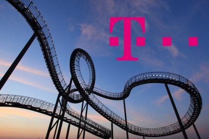 rollercoaster kolejka górska T-Mobile logo