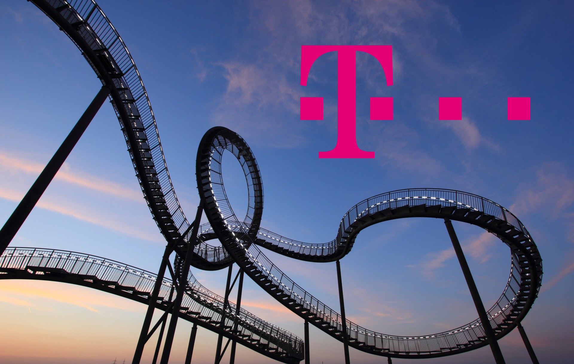 rollercoaster kolejka górska T-Mobile logo