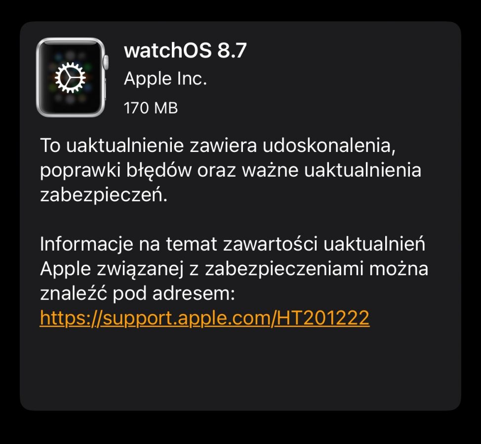 watchOS 8.7