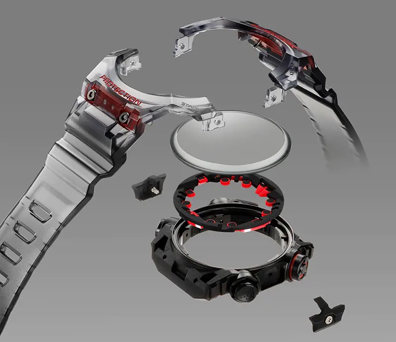 Casio G-Shock zintegrowana konstrukcja zegarka