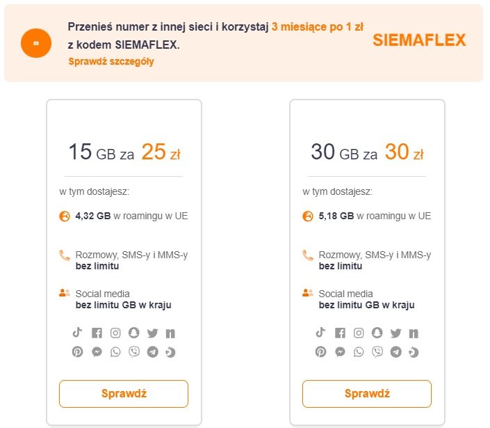 Orange Flex najtańsze abonamenty najtańszy abonament do 30 złotych miesięcznie sierpień 2022