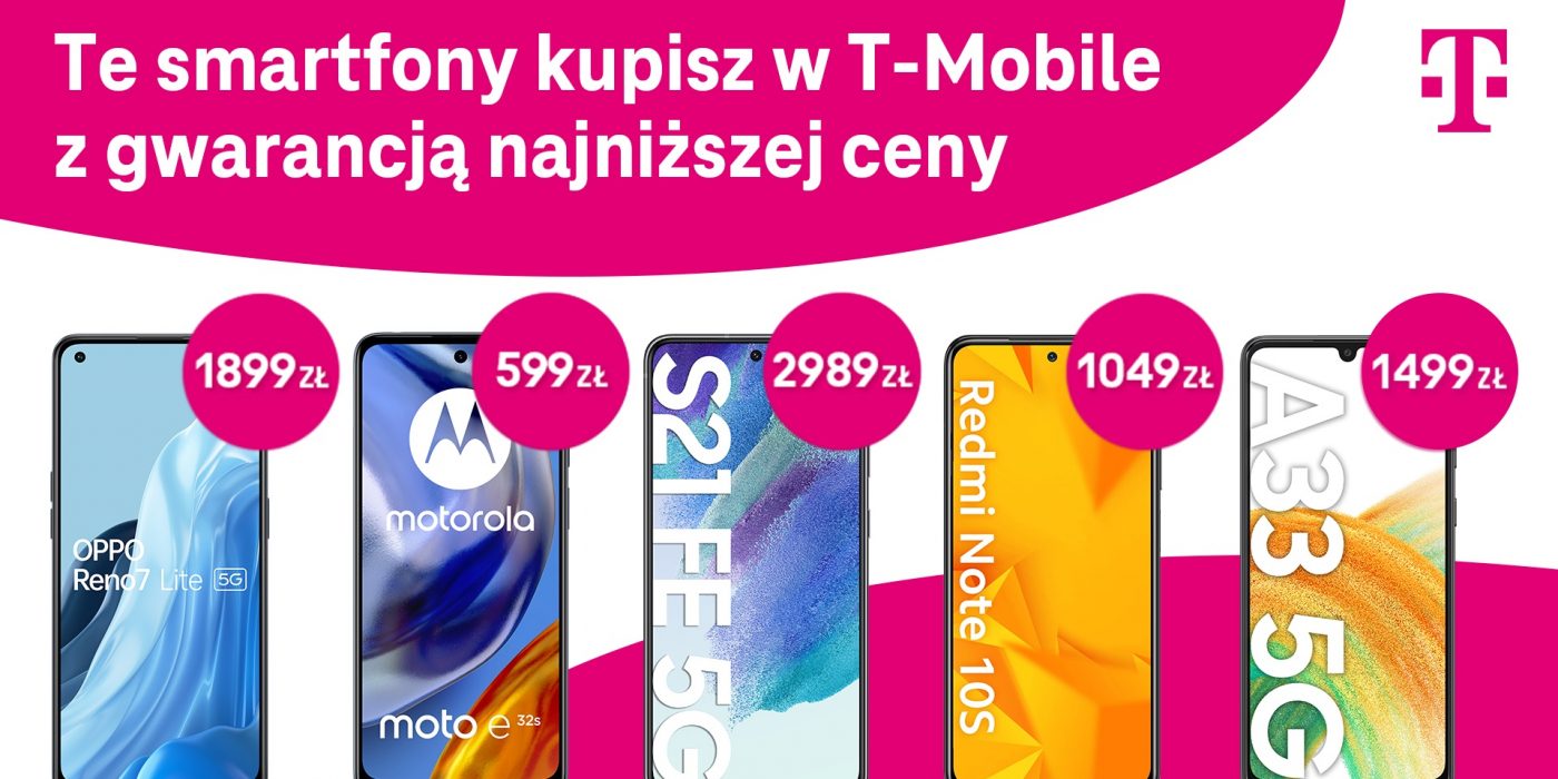 T-Mobile gwarancja najniższej ceny na pięć modeli smartfonów