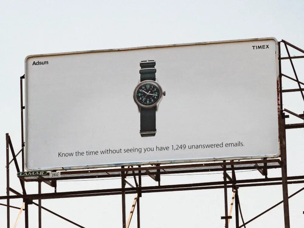 Timex bilbord reklamowy