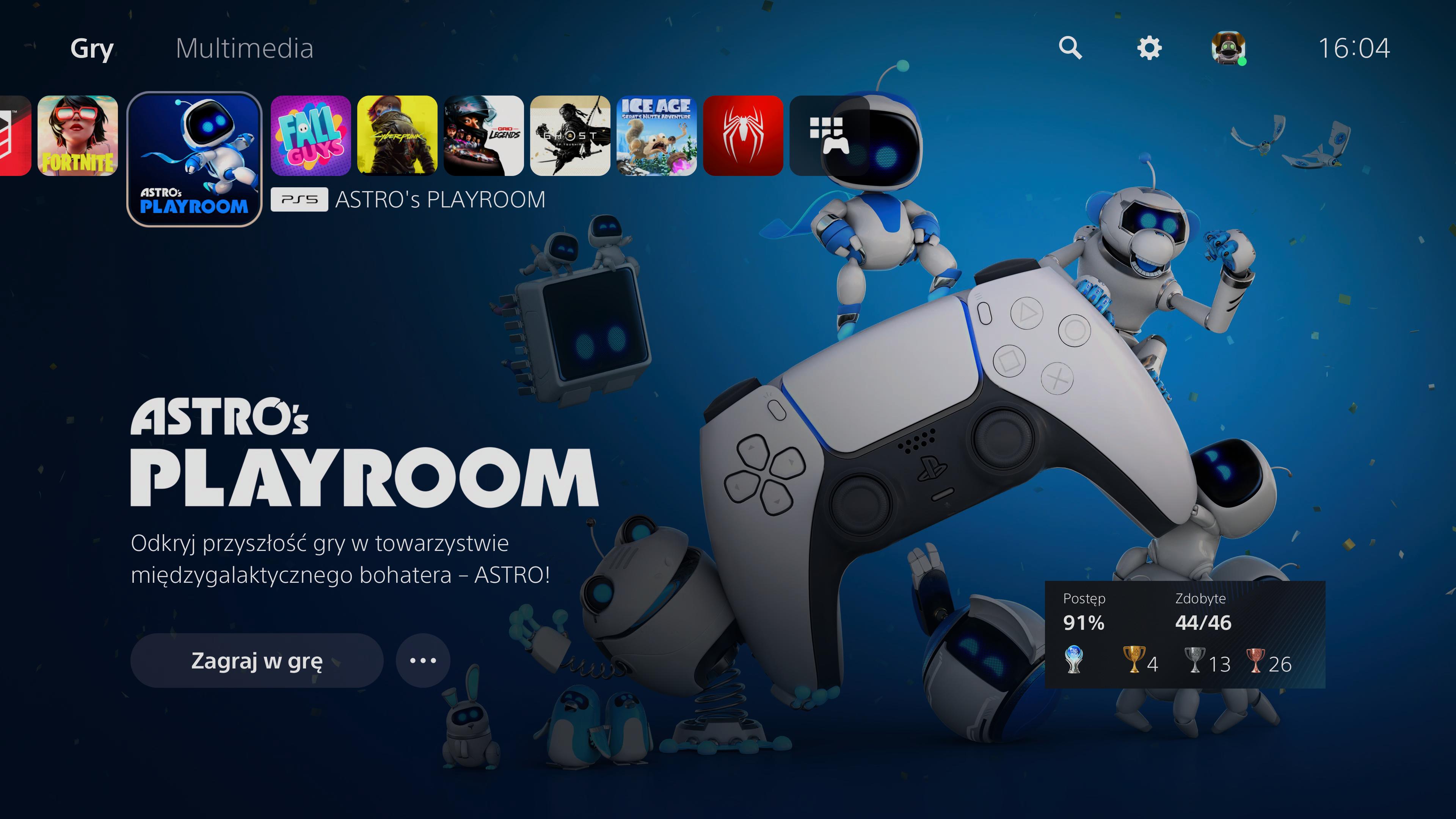 Astro's Playroom jest domyślnie zainstalowane na każdej PlayStation 5