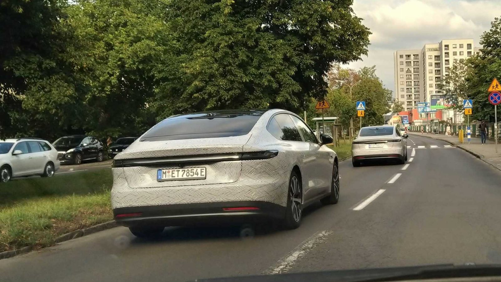 NIO et7 prototyp na ulicy