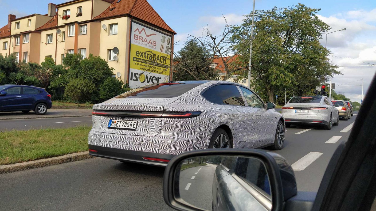 NIO et7 prototyp na ulicy