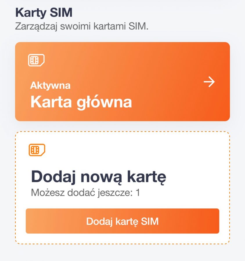 Orange Flex dodatkowa karta SIM