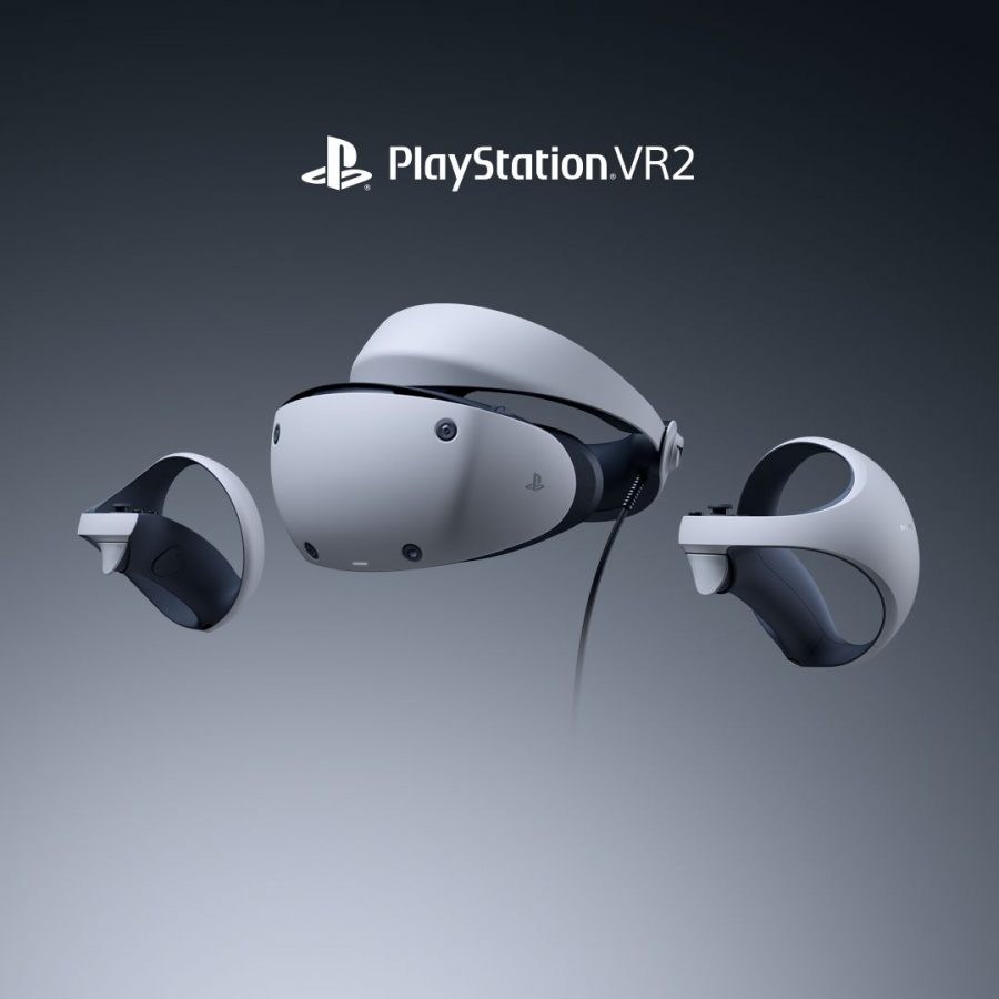PlayStation VR 2 - hełm oraz kontroler w pełnej krasie (źródło: PlayStation Polska)