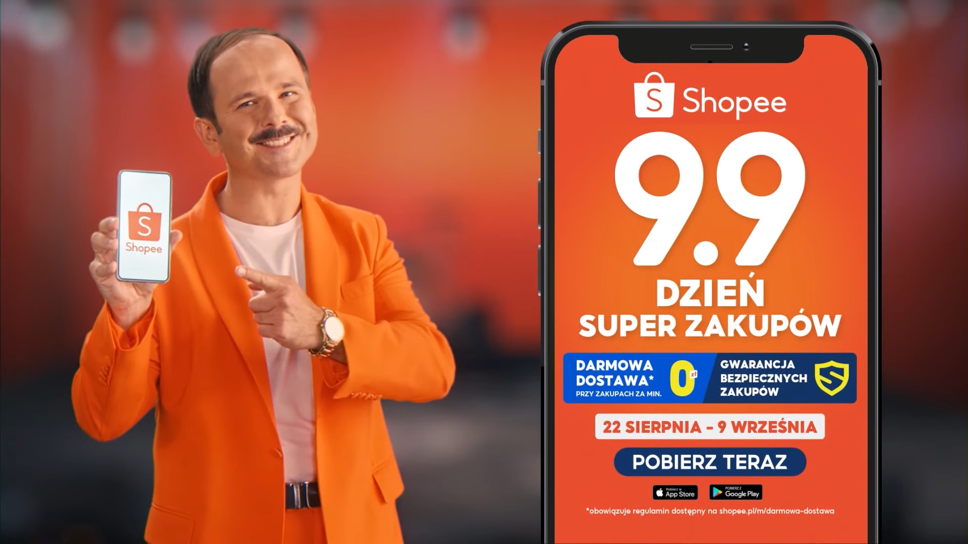reklama Shopee Sławomir 9.9 dzień super zakupów
