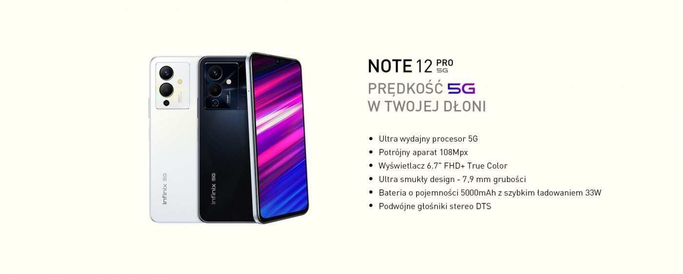 smartfon Infinix Note 12 Pro 5G smartphone