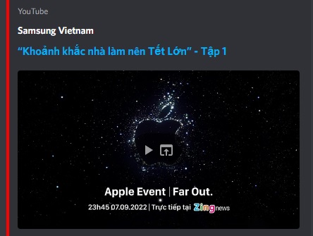 Samsung Vietnam YouTube konferencja Apple