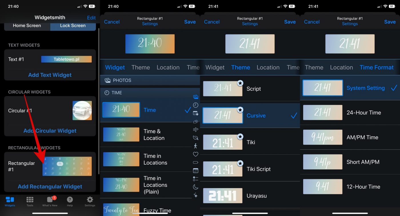 Widgetsmith iOS 16 tworzenie własnego widżetu