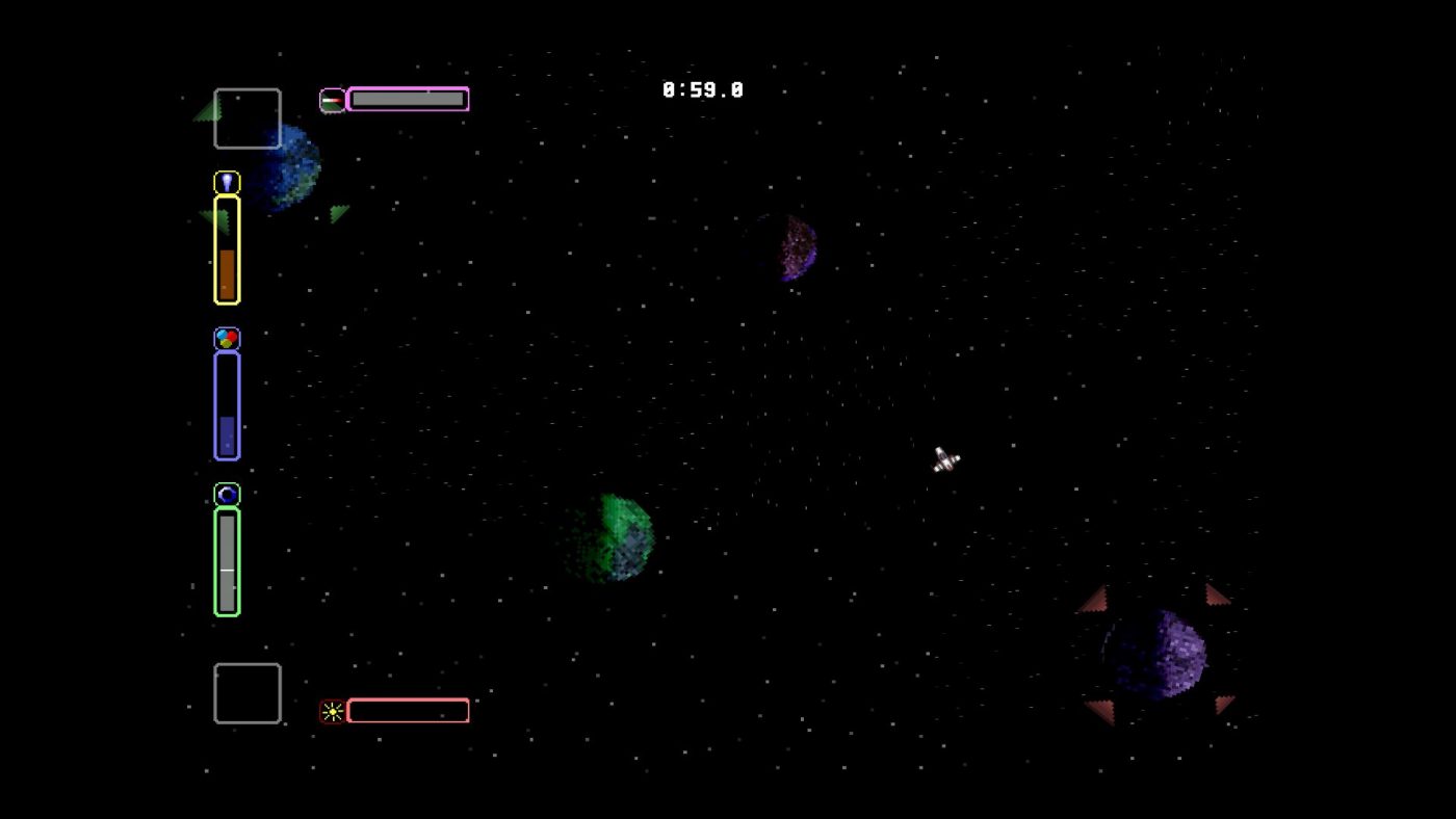 Decaying Orbit to gra napisana z pomocą Net Yaroze. Jej stworzenie zajęło rok, a została utrwalona dzięki demo-dyskom z PS1 (źródło: OPM Euro Demo 49)