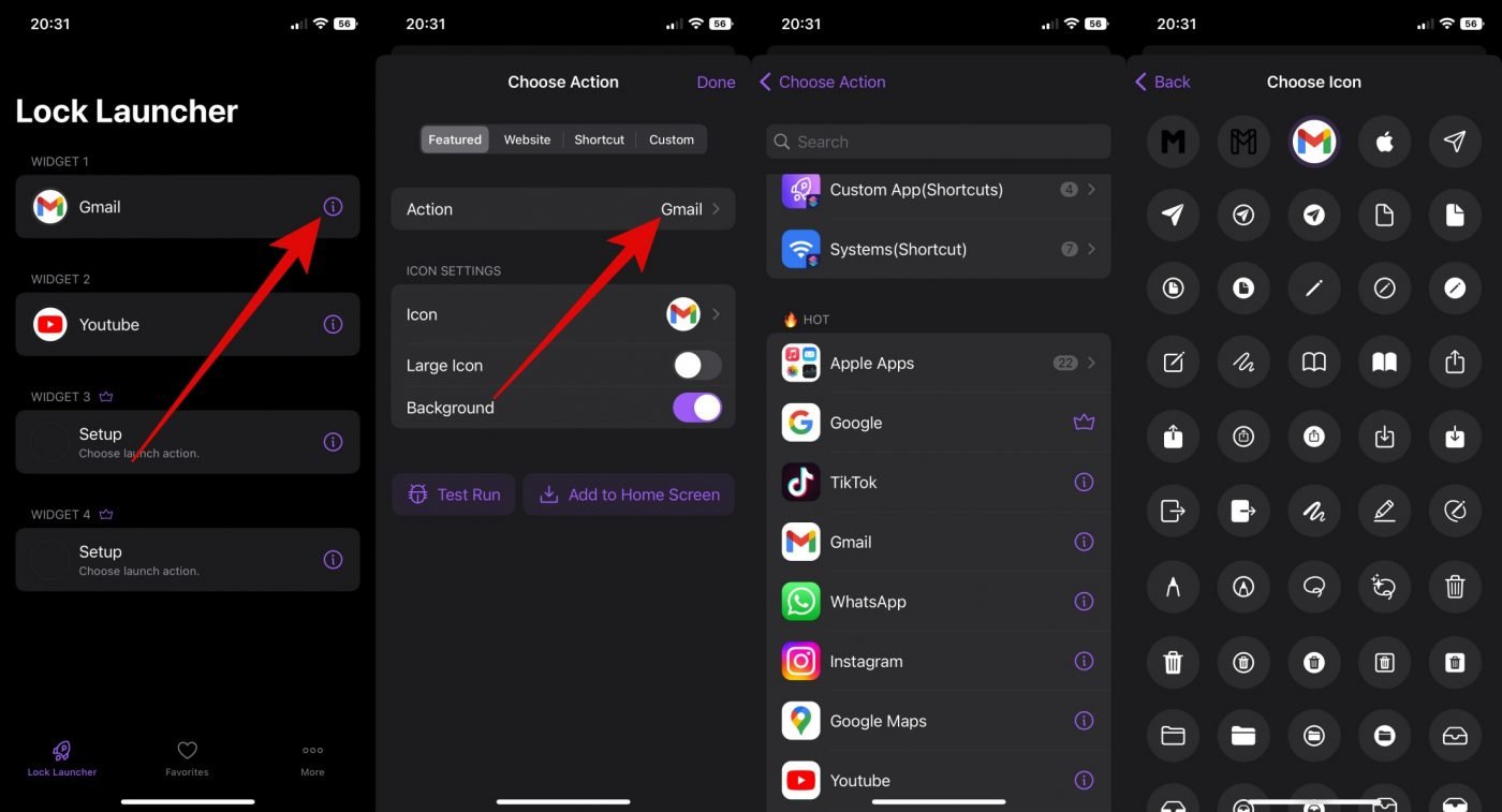 iOS 16 widżety aplikacja Lock Launcher