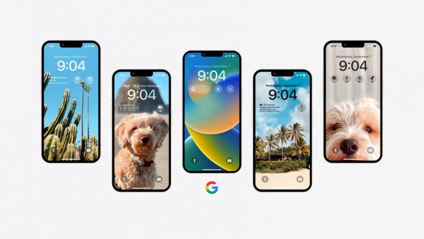 iOS 16 widżety Google