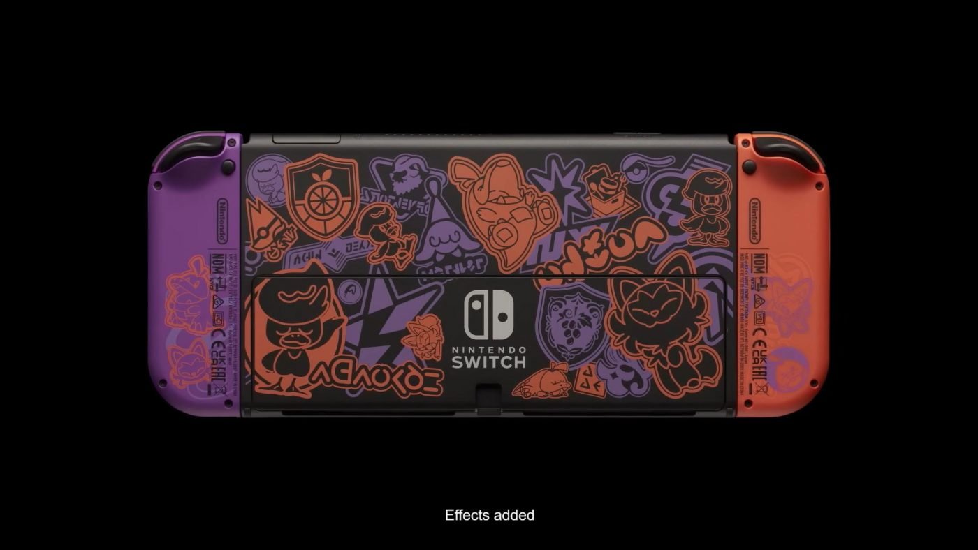 Nintendo Switch OLED Pokemon Scarlet/Violet Edition - pełna prezentacja konsoli (źródło: YouTube)