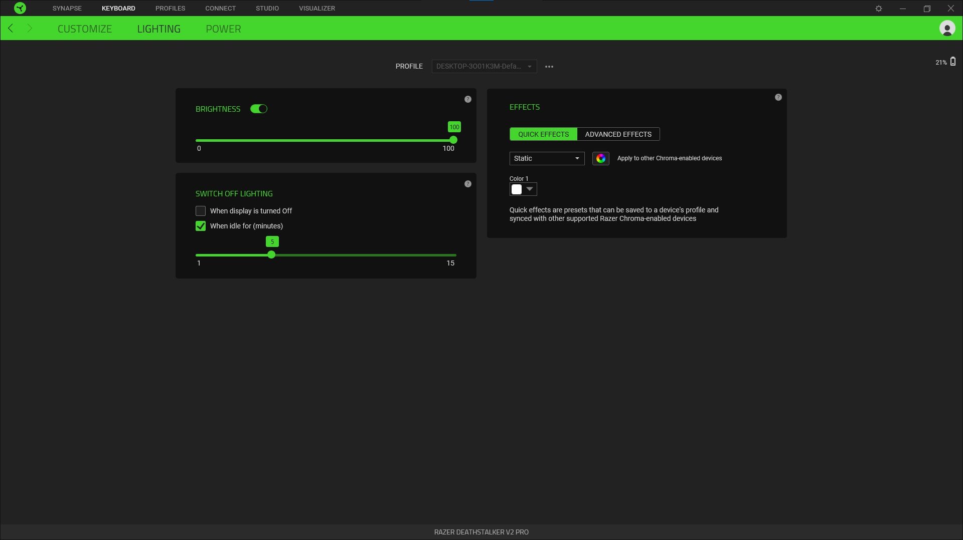 klawiatura Razer Deathstalker V2 Pro keyboard oprogramowanie Razer Synapse software