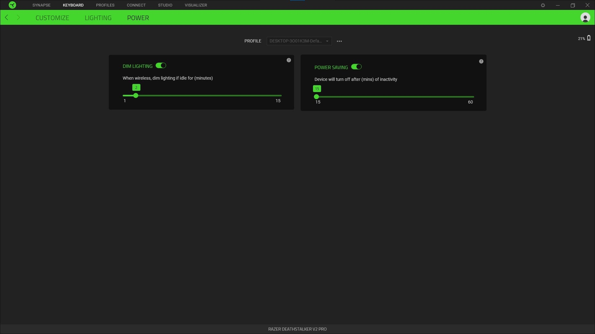 klawiatura Razer Deathstalker V2 Pro keyboard oprogramowanie Razer Synapse software