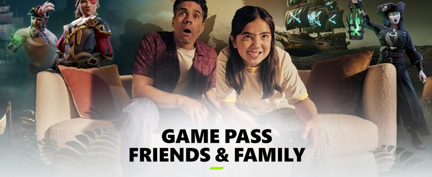 Xbox Game Pass - Friends & Family - grafika promująca nowy plan usługi (źródło: Microsoft)