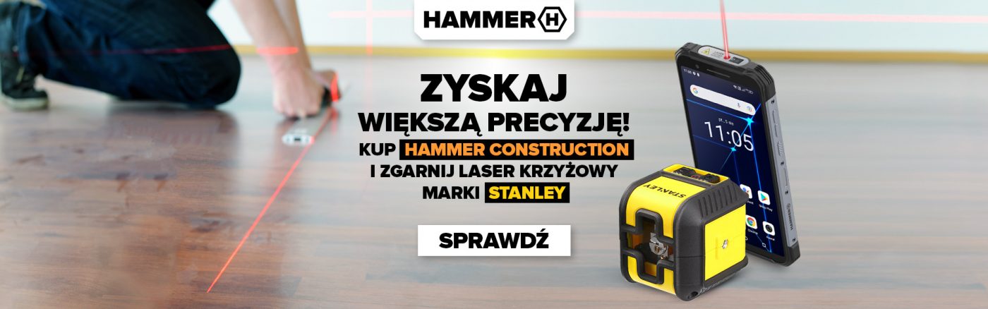 promocja HAMMER Construction promocja laser krzyżowy marki Stanley w prezencie za darmo