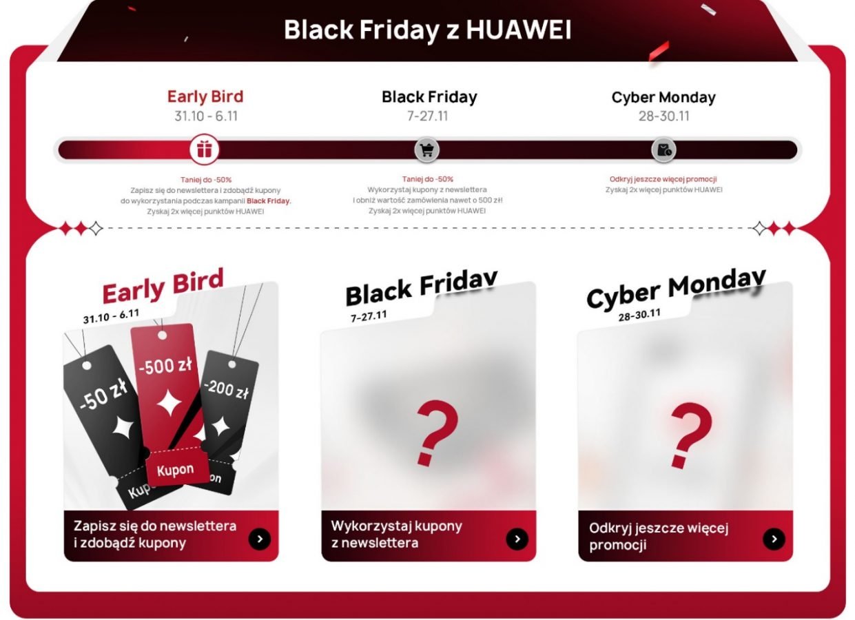 Huawei promocja Black Friday Early Bird 2022