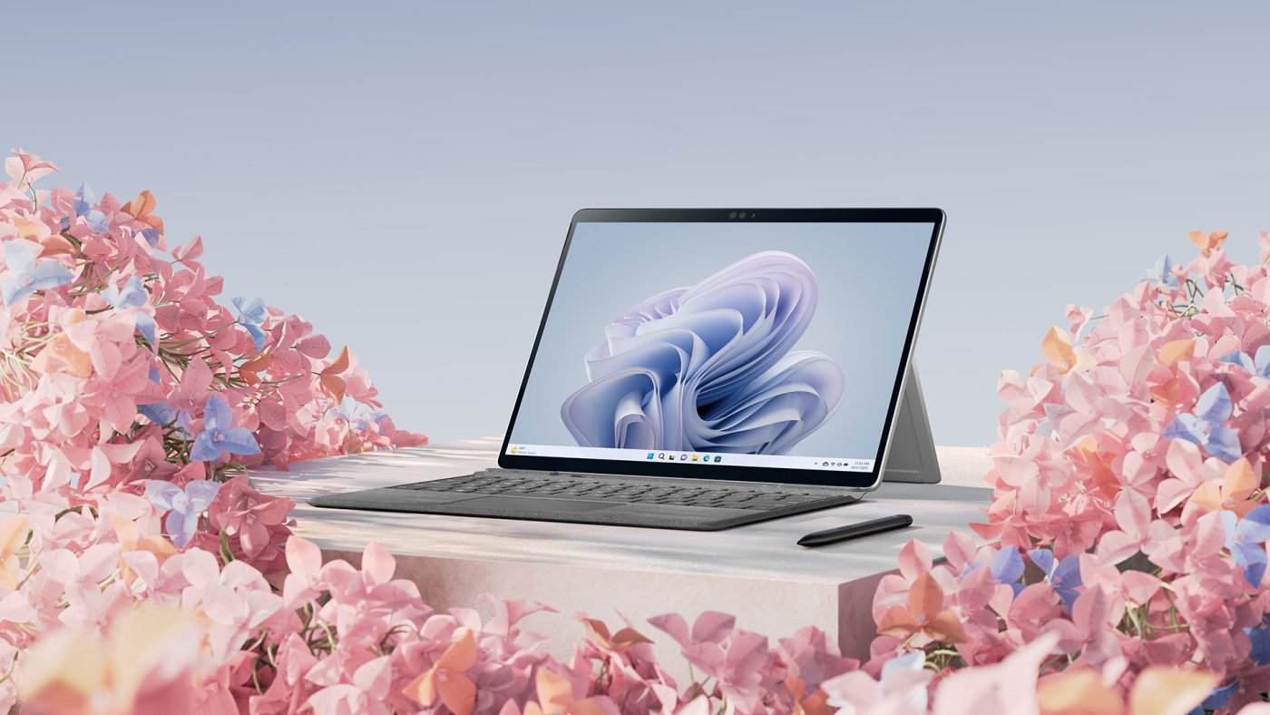 Microsoft Surface Pro 9 grafika na tlo