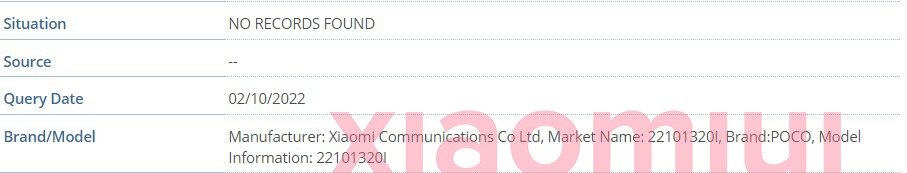 smartfon POCO X5 5G w bazie IMEI