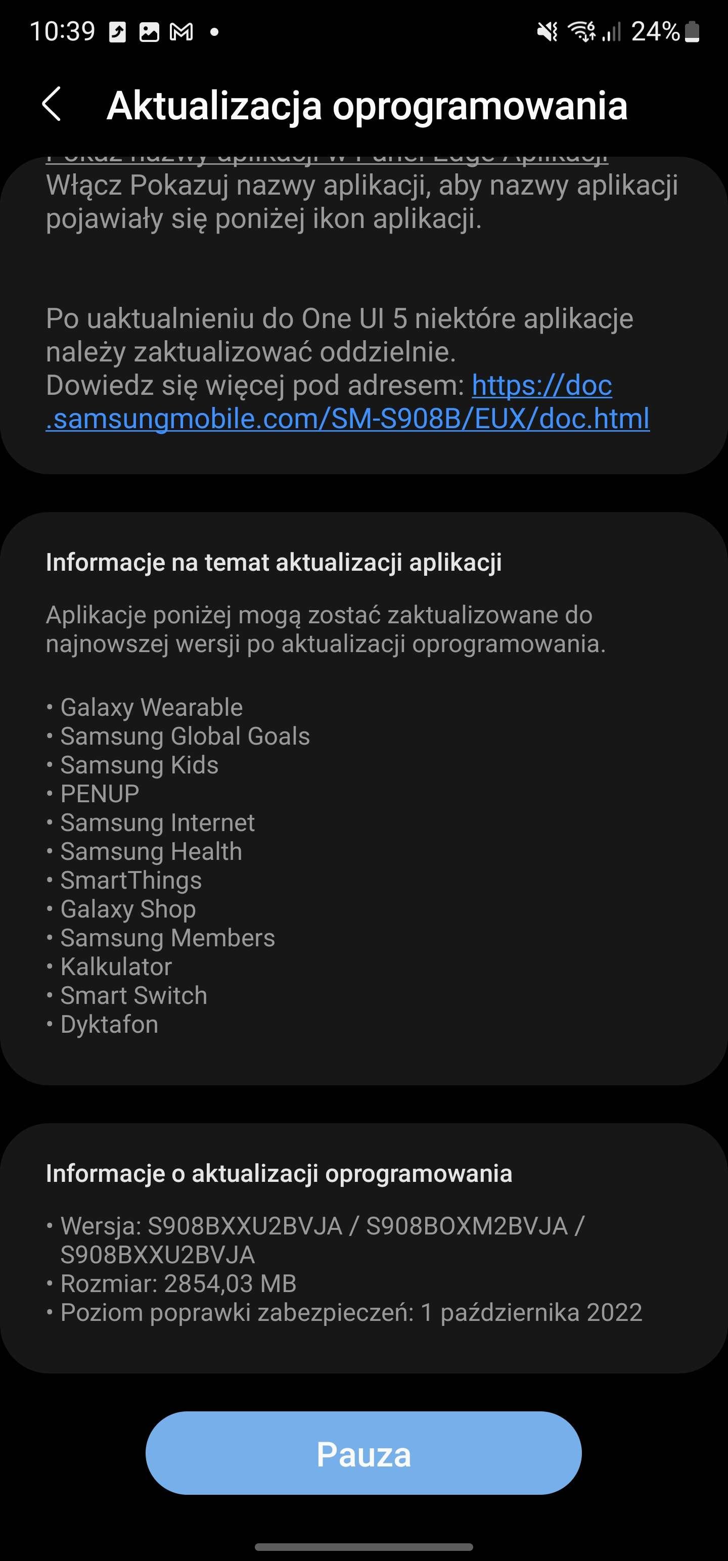 Samsung Galaxy S22 Ultra 5G Android 13 One UI 5 aktualizacja fot. Tabletowo.pl