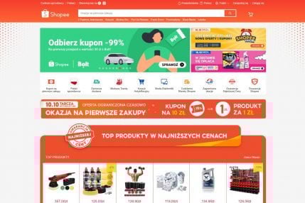 Shopee Bolt strona główna 7.10.2022 fot. Tabletowo.pl