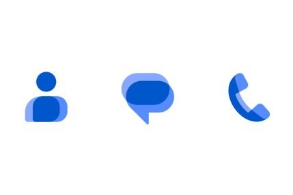 aplikacja Kontakty Google Wiadomości Google Telefon Google nowe logo 2022