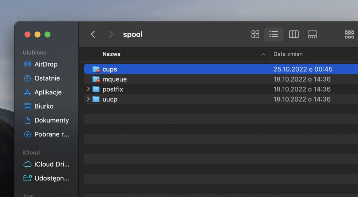 macOS kopia wydrukowanych dokumentów