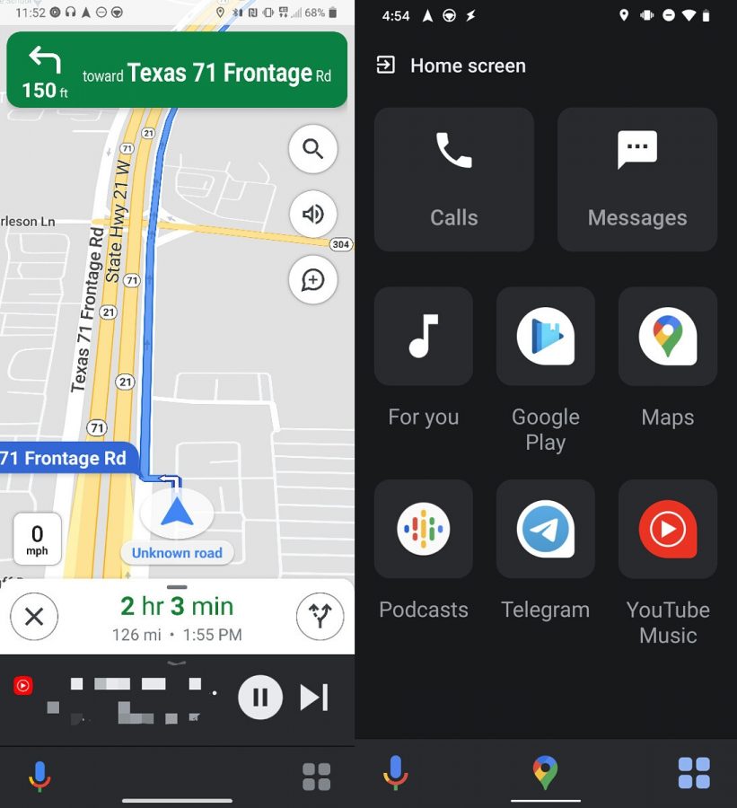 Android Auto Driving Mode Mapy Google