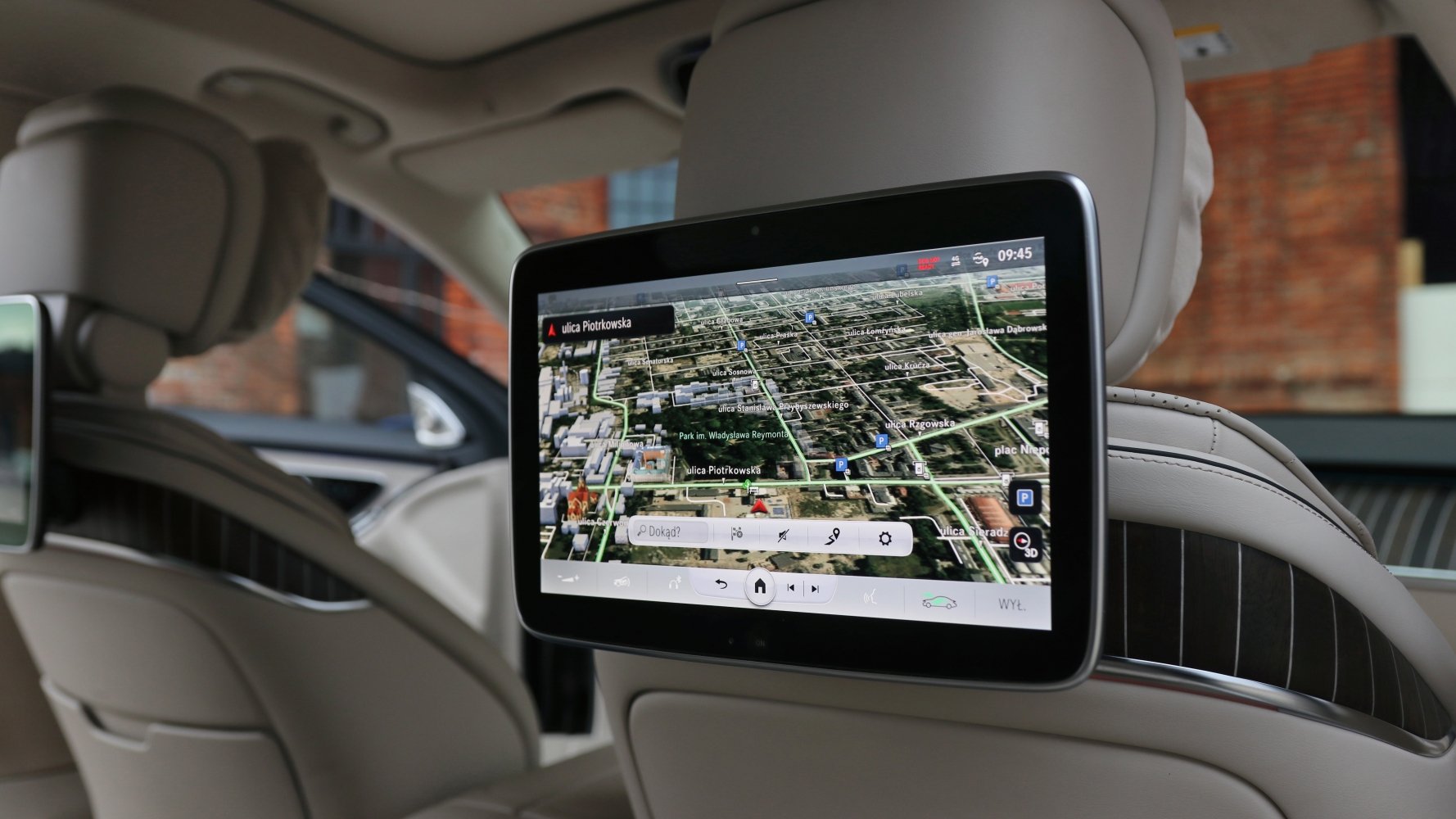 Mercedes klasy S tablety samochód nawigacja