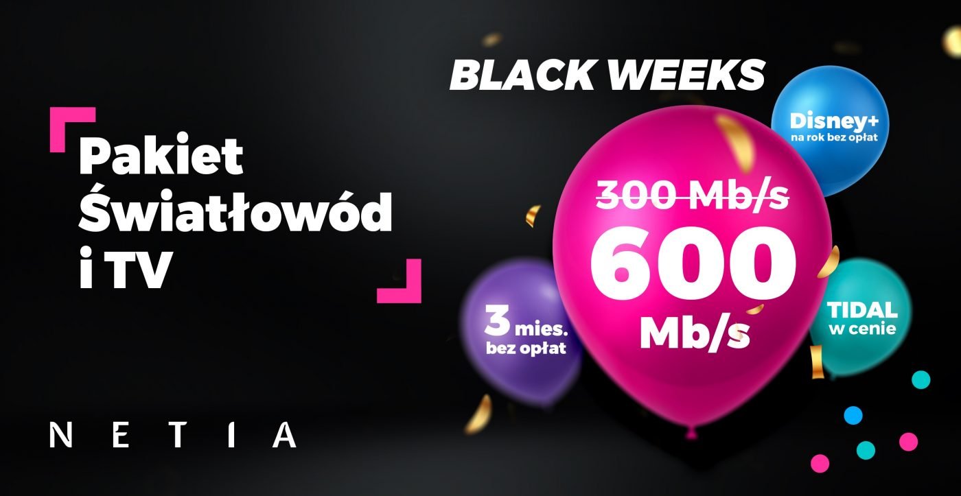 promocja Netia Black Weeks Black Friday 2022