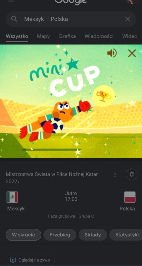 Gra Google Mini Cup na Mundial