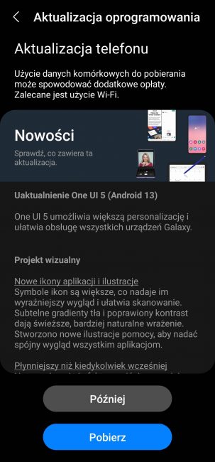 Samsung Galaxy S21 Android 13 One UI 5 aktualizacja fot. Marcin K.