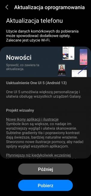 Samsung Galaxy S21 Android 13 One UI 5 aktualizacja fot. Marcin K.