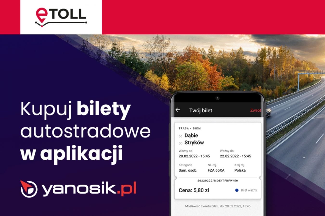 Yanosik bilet autostrada