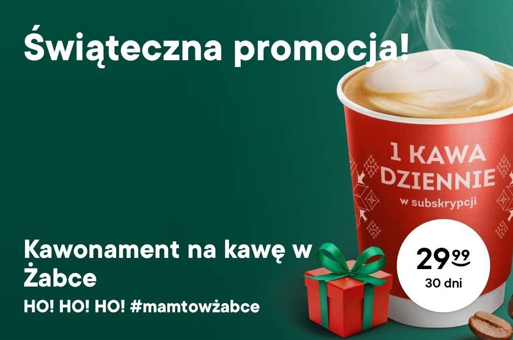 świąteczna promocja na Kawonament w sklepach Żabka aplikacja żappka fot. Tabletowo.pl