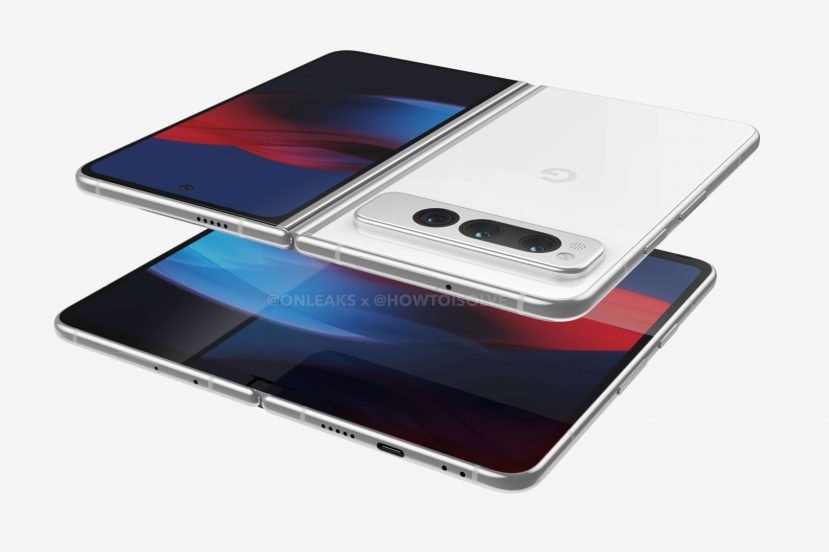 składany smartfon Google Pixel Fold foldable smartphone render