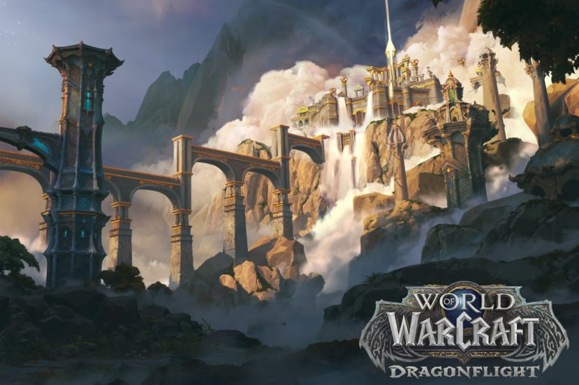 world of warcraft dragonflight login screen oraz logo