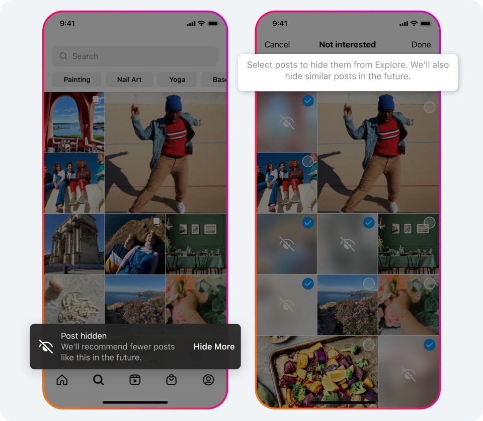 Instagram ukrywanie postów