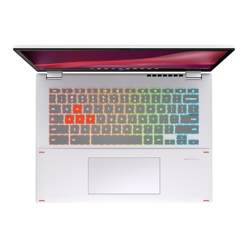 laptop ASUS Chromebook Vibe CX34 Flip klawiatura RGB