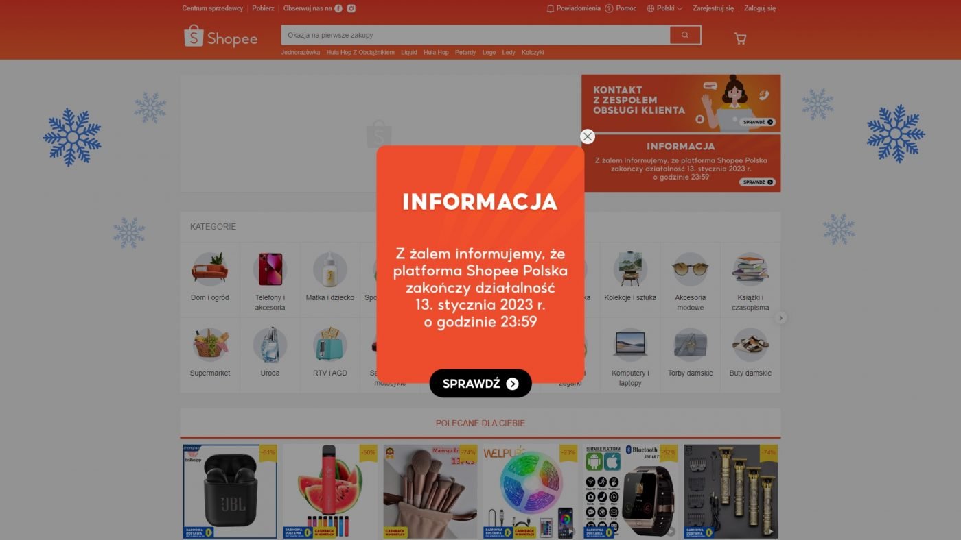 Shopee koniec działalności w Polsce fot. Tabletowo.pl