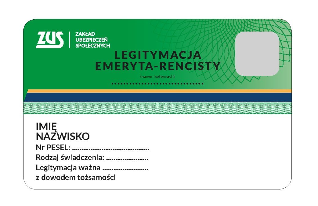 Wzór tradycyjnej legitymacji ZUS