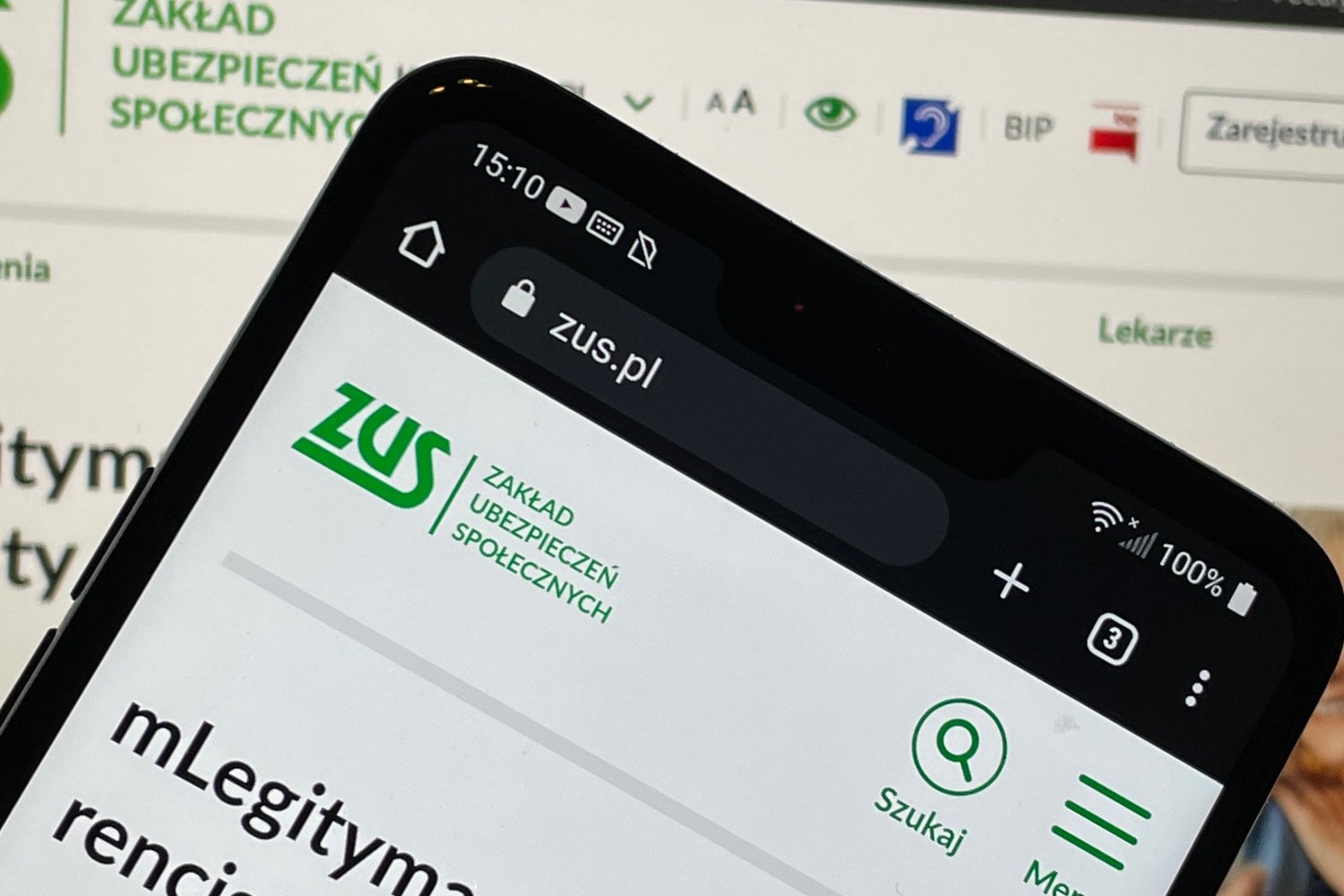ZUS, aplikacja, strona internetowa, mobywatel