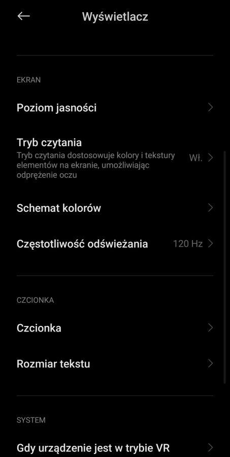 smartfon POCO X5 zrzut ekranu