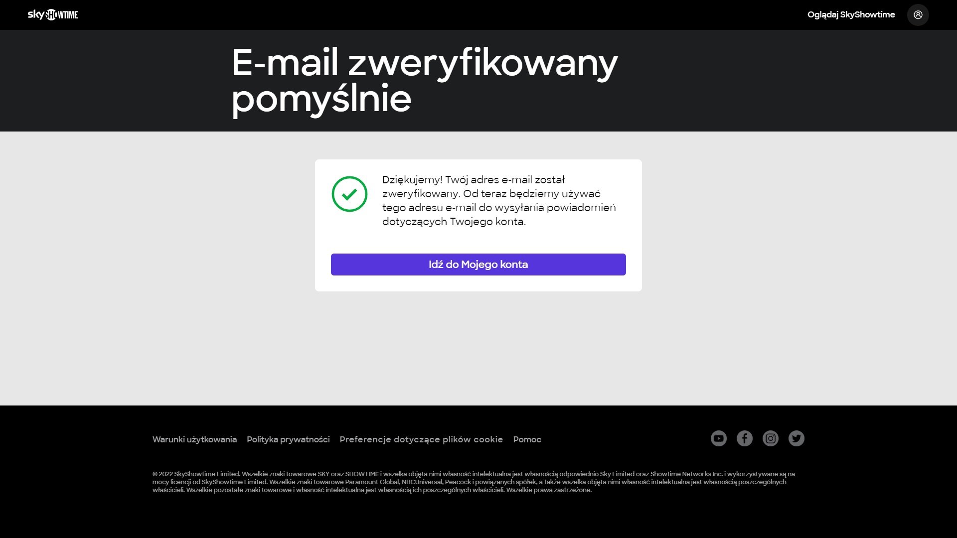 SkyShowtime rejestracja konta weryfikacja adresu e-mail fot. Tabletowo.pl