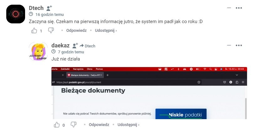 Twój e-PIT nie działa 2023 rok komentarze na Tabletowo.pl