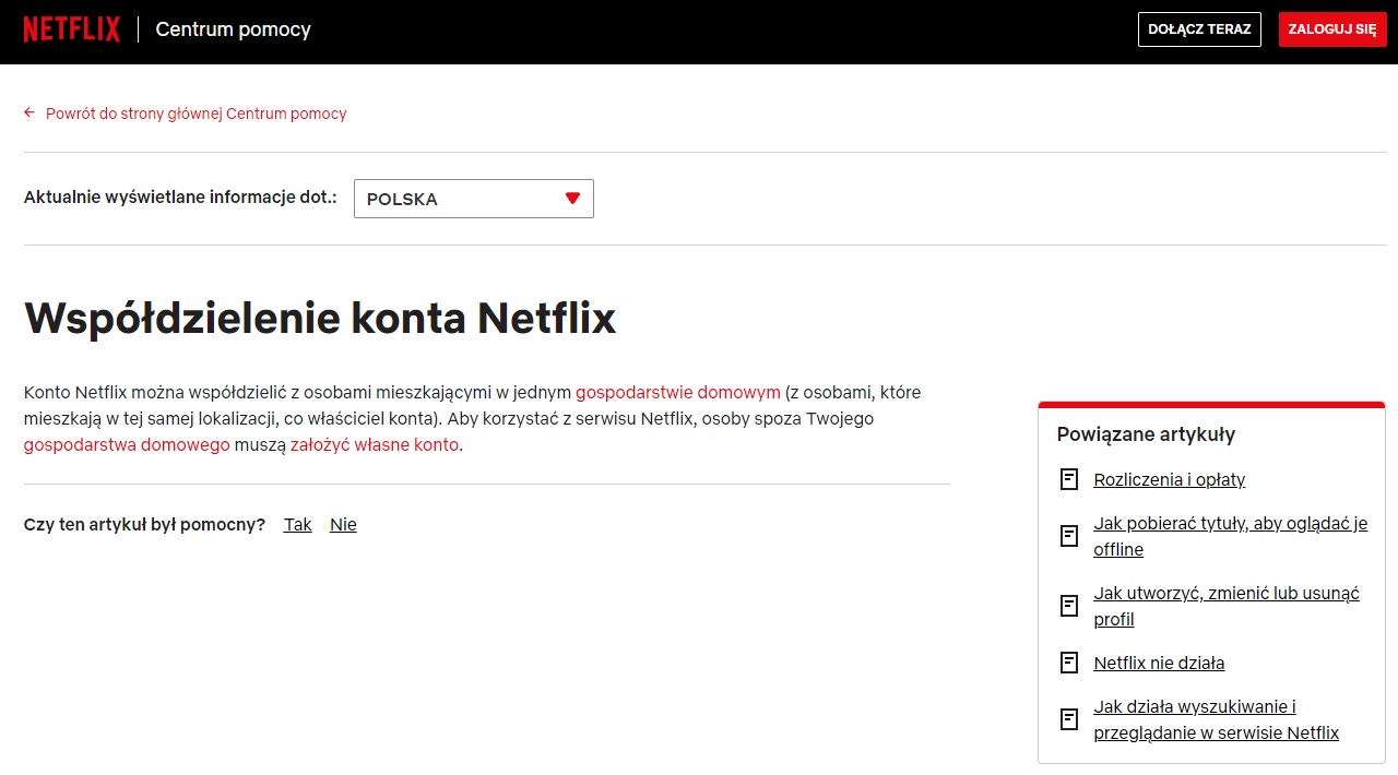 Współdzielenie konta Netflix nowe zasady luty 2023 fot. Tabletowo.pl